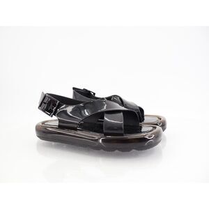 Tory Burch Crisscross Strap Bubble Jelly Sandal Size 5 B Black Slingback Flats